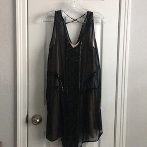 Beaded boho chic two piece dress